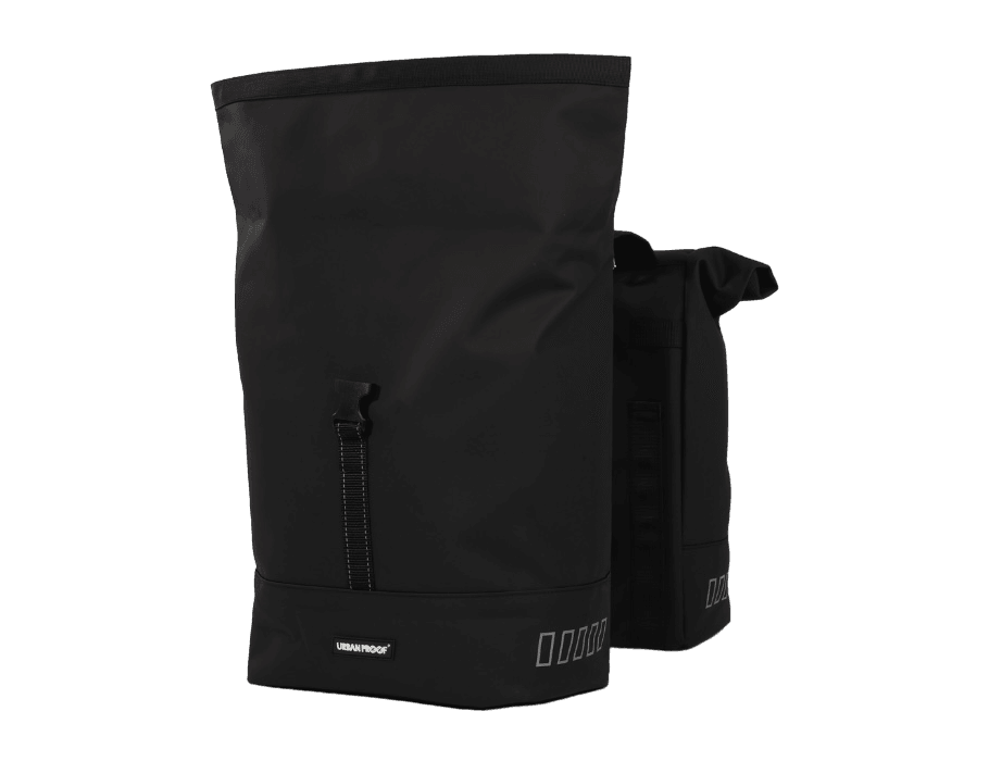 URBAN PROOF Double Rolltop Bike Bag Blac