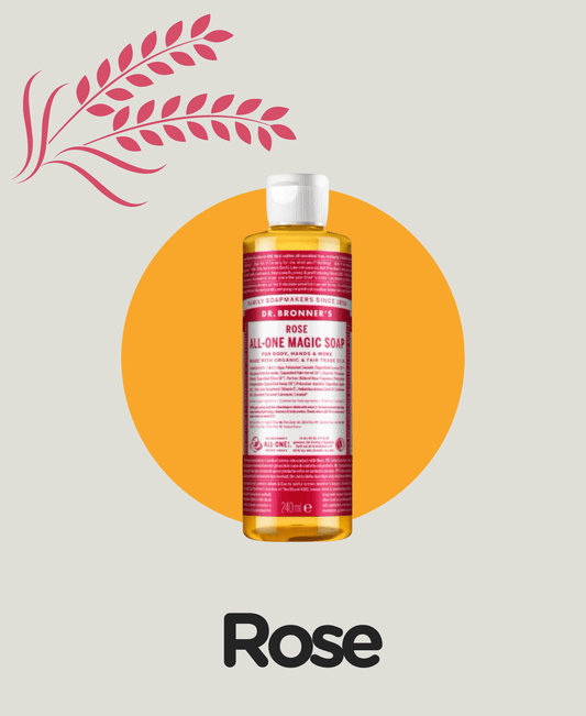 Dr. Bronner's Rose Pure-Castile vloeibare zeep