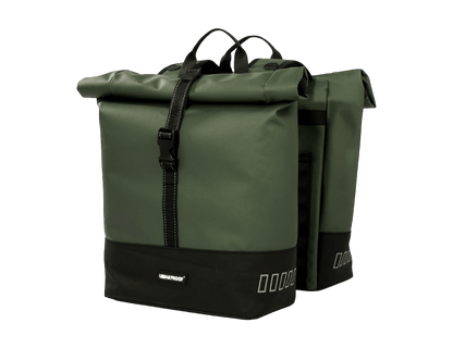URBAN PROOF Dubbele Rolltop Bike Bag Green