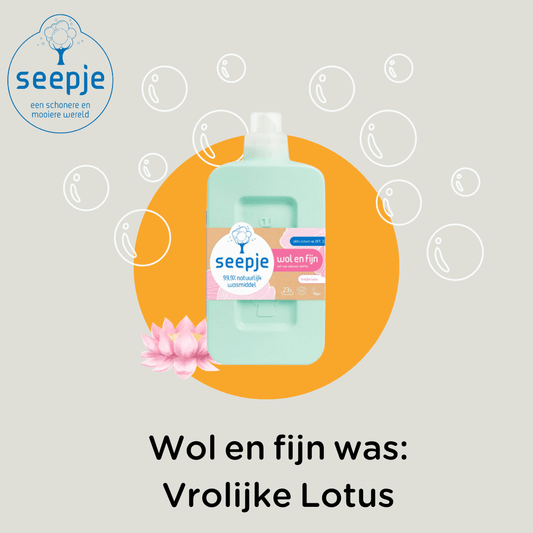 Seepje Vloeibaar Wasmiddel - Wol en Fijn - Vrolijke Lotus