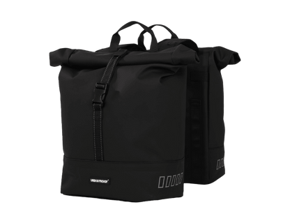 URBAN PROOF Double Rolltop Bike Bag Blac