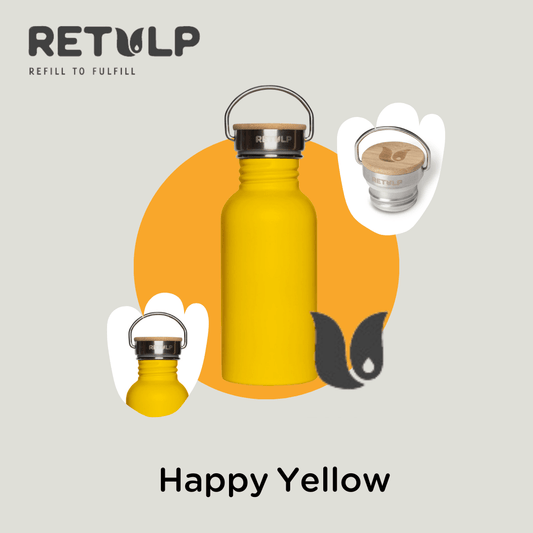 Retulp Urban Drinkfles: Happy Yellow