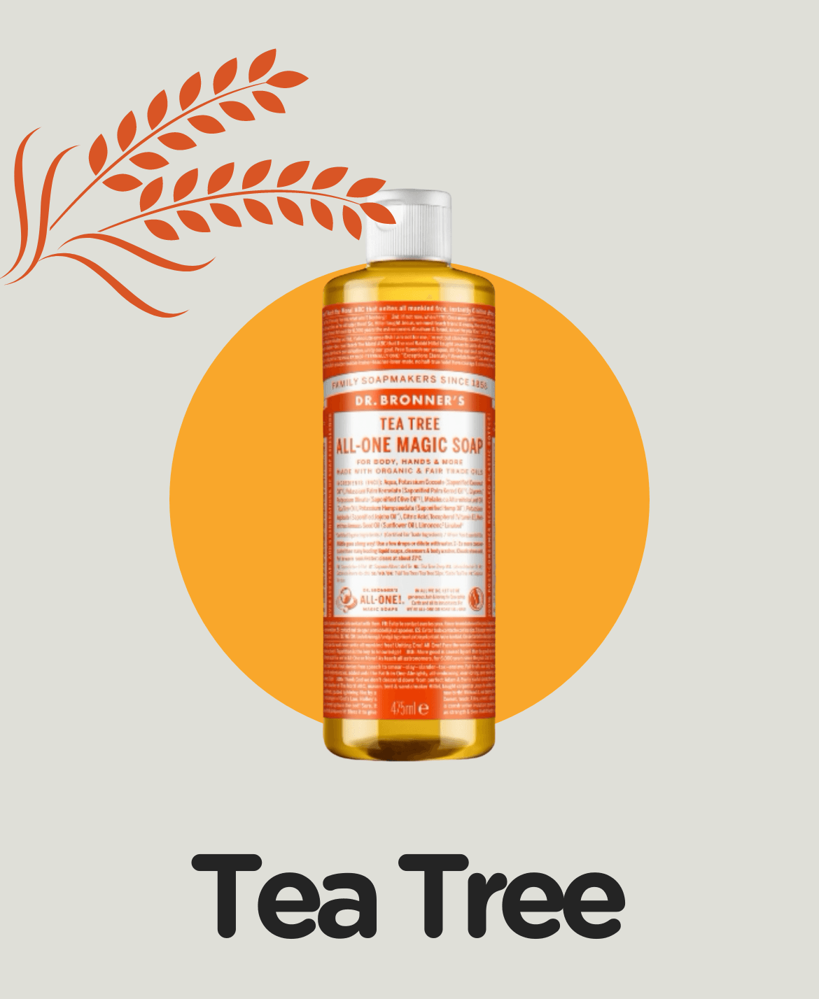 Dr. Bronner's Tea Tree   Pure Castile vloeibare zeep