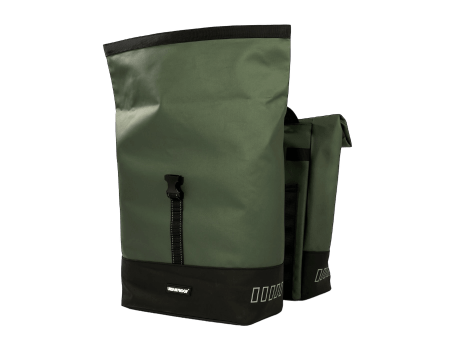 URBAN PROOF Dubbele Rolltop Bike Bag Green